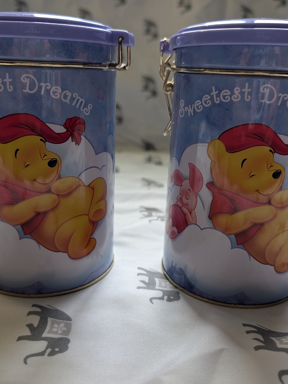 Winnie the Pooh Lavender Metal Food Storage Canister - Set of 2